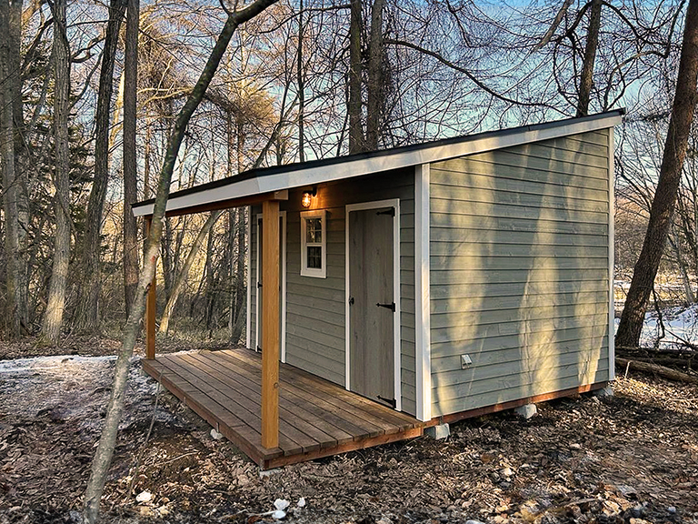greenbell tiny house goat shed right side