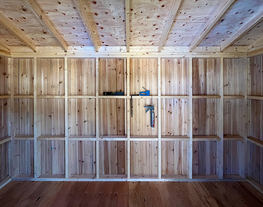 tiny house blue shed self build 3 3 1