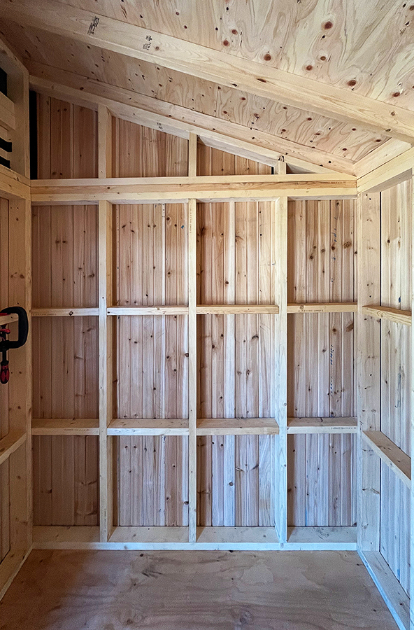 tiny house blue shed self build 3 4 1