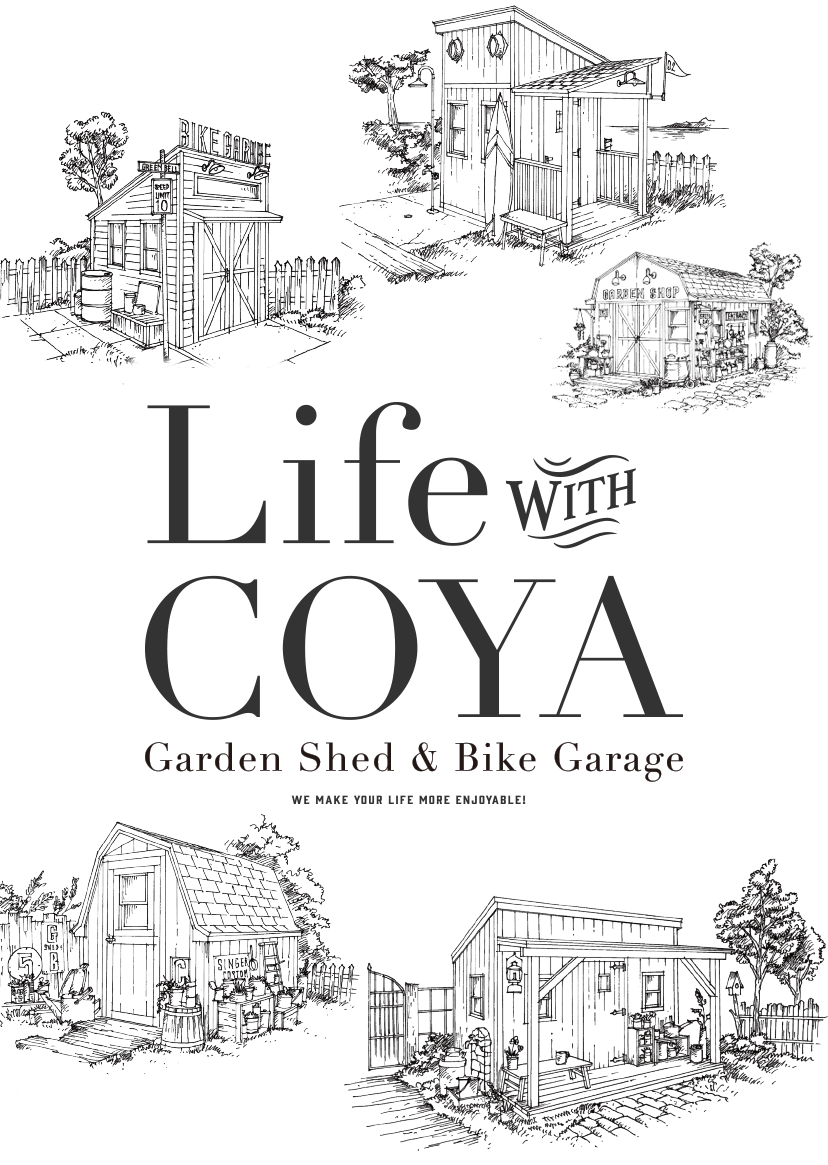 Life with COYA, Garden Shed & Bike Garage.