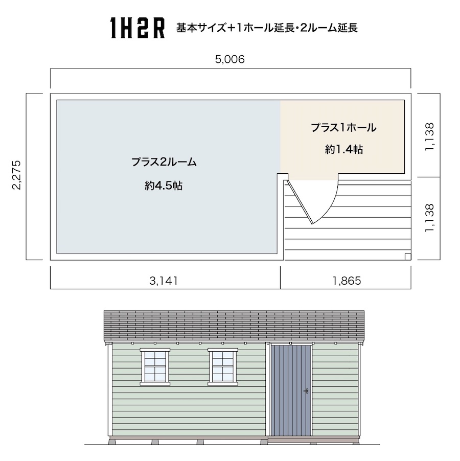小屋の平面図
