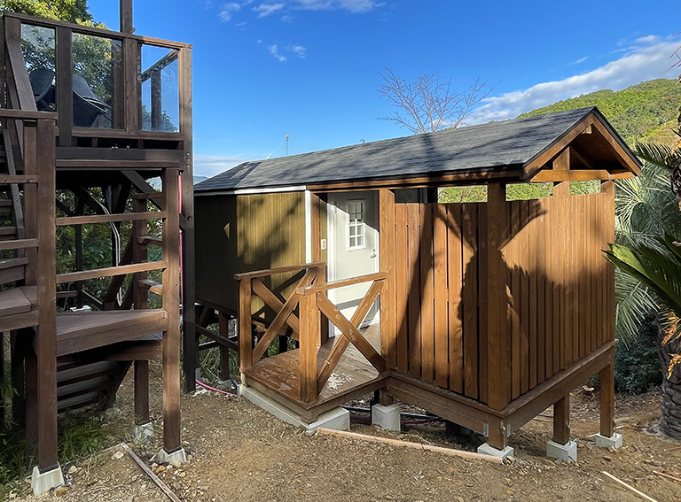 ジャグジーが付いた離れの小屋!