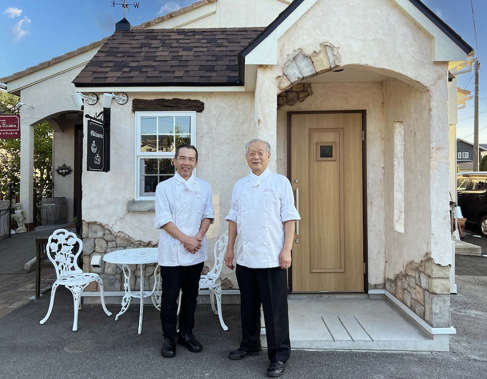 オーナーシェフ吉沢 金史さま(右)と、チーフ吉沢 真さま(左)。レストラン・ベル・リヴィエールのインスタグラムはこちら。