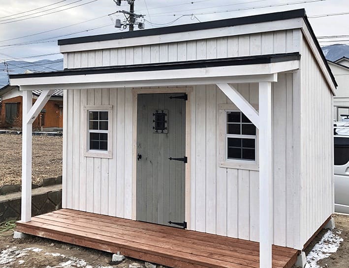 かわいくておしゃれな小屋のスタイル01が完成 おしゃれな物置 物置小屋なら株式会社グリーンベル